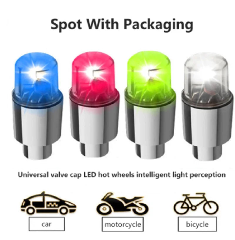 Valve Lumineux de Pneu à Détecteur de Mouvement