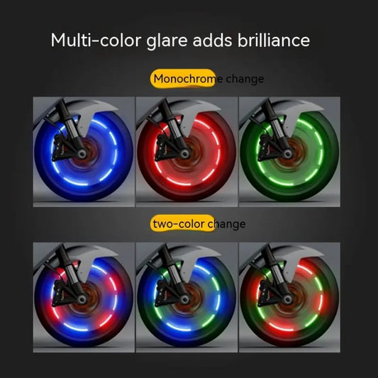 Valve Multicolore Lumineux LED de Pneu à Détecteur de Mouvement – (4 pièces)