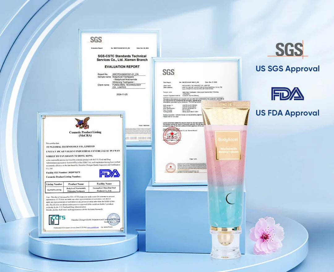 Dentifrice blanchissant BodyAccel à la niacinamide CI